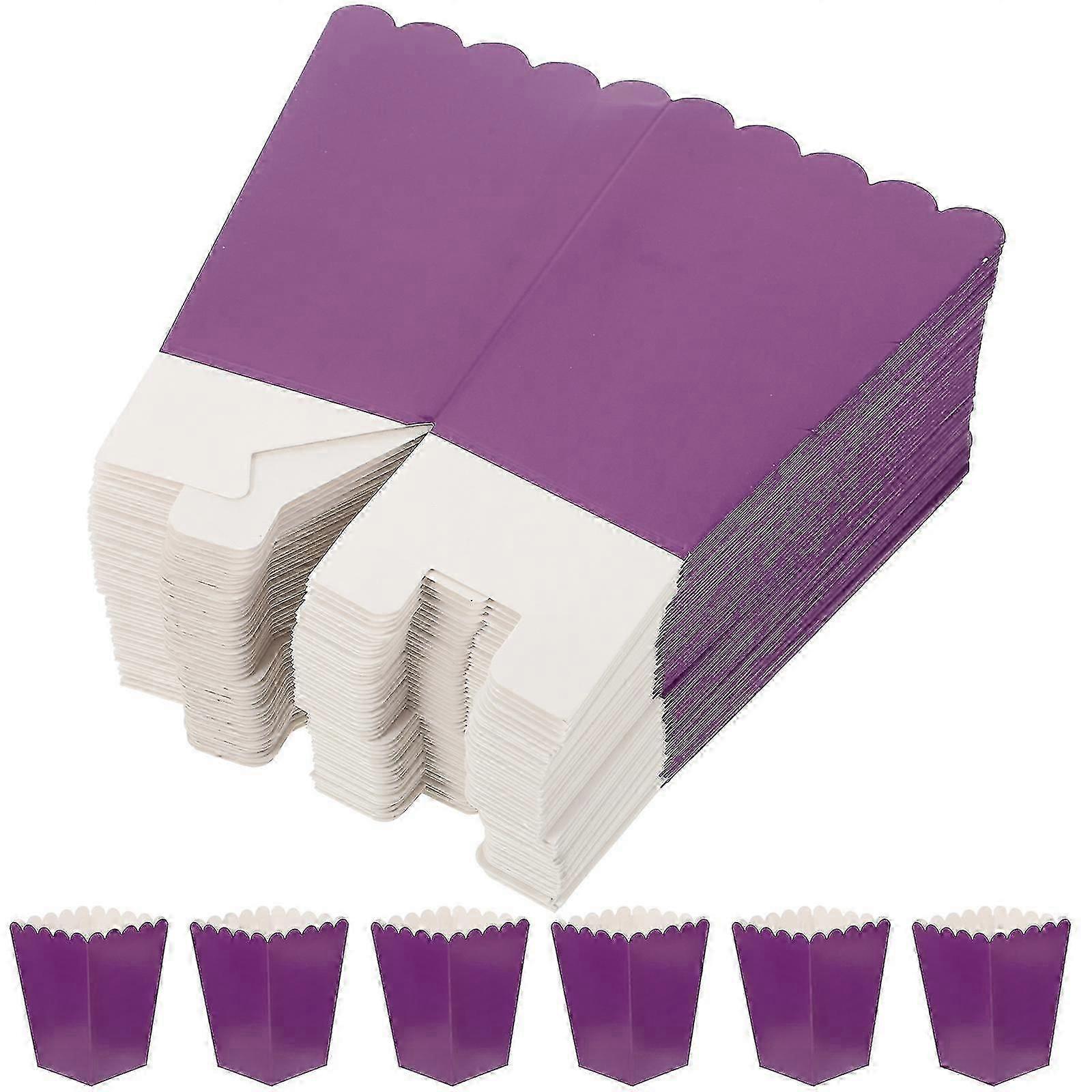 50Pcs Popcorn Boxes Paper Popcorn Tubs Simple Greaseproof Popcorn Containers