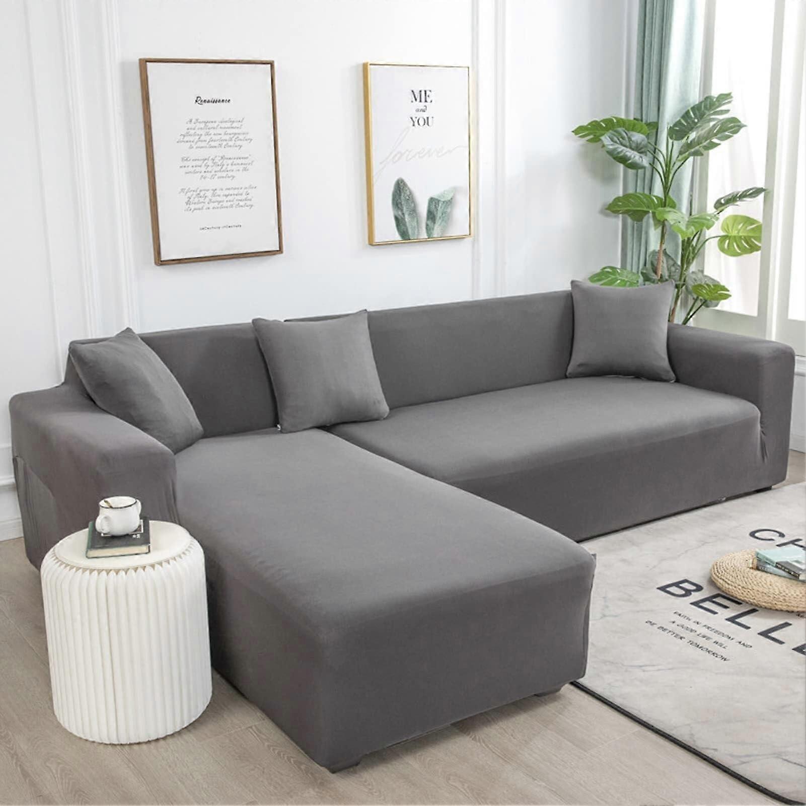 1/2/3/4 Pillow Couch NonSlip Sofa Slipcover Sofa Cover Stylish Stretch Couch Cover (L, S 90140cm)