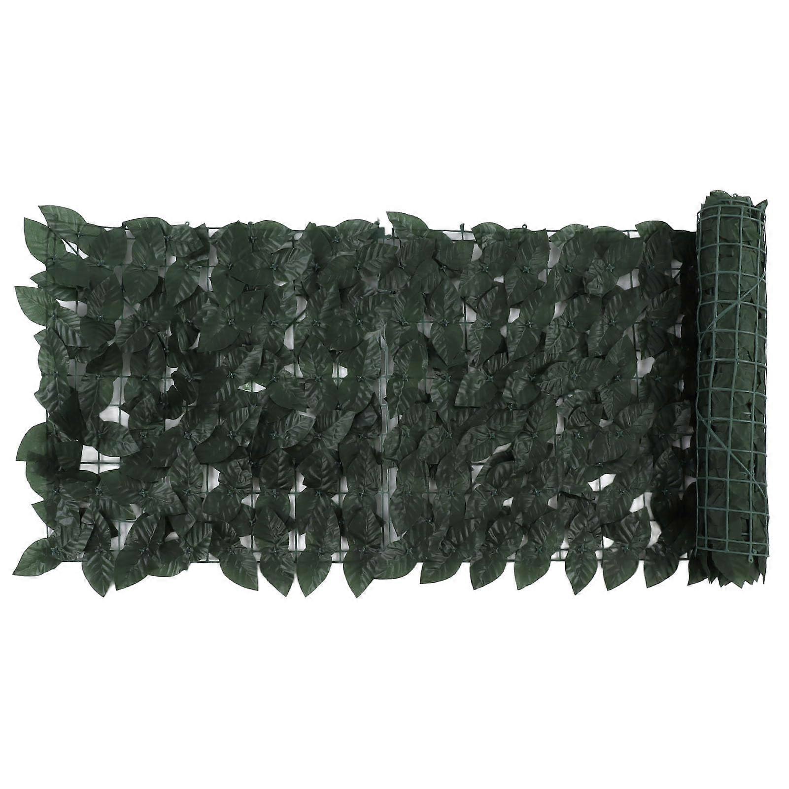 Faux Leaf Hedge, decorative artificial ivy privacy fence (0.5*3m) Dark Color Epipremnum Aureum Leaf