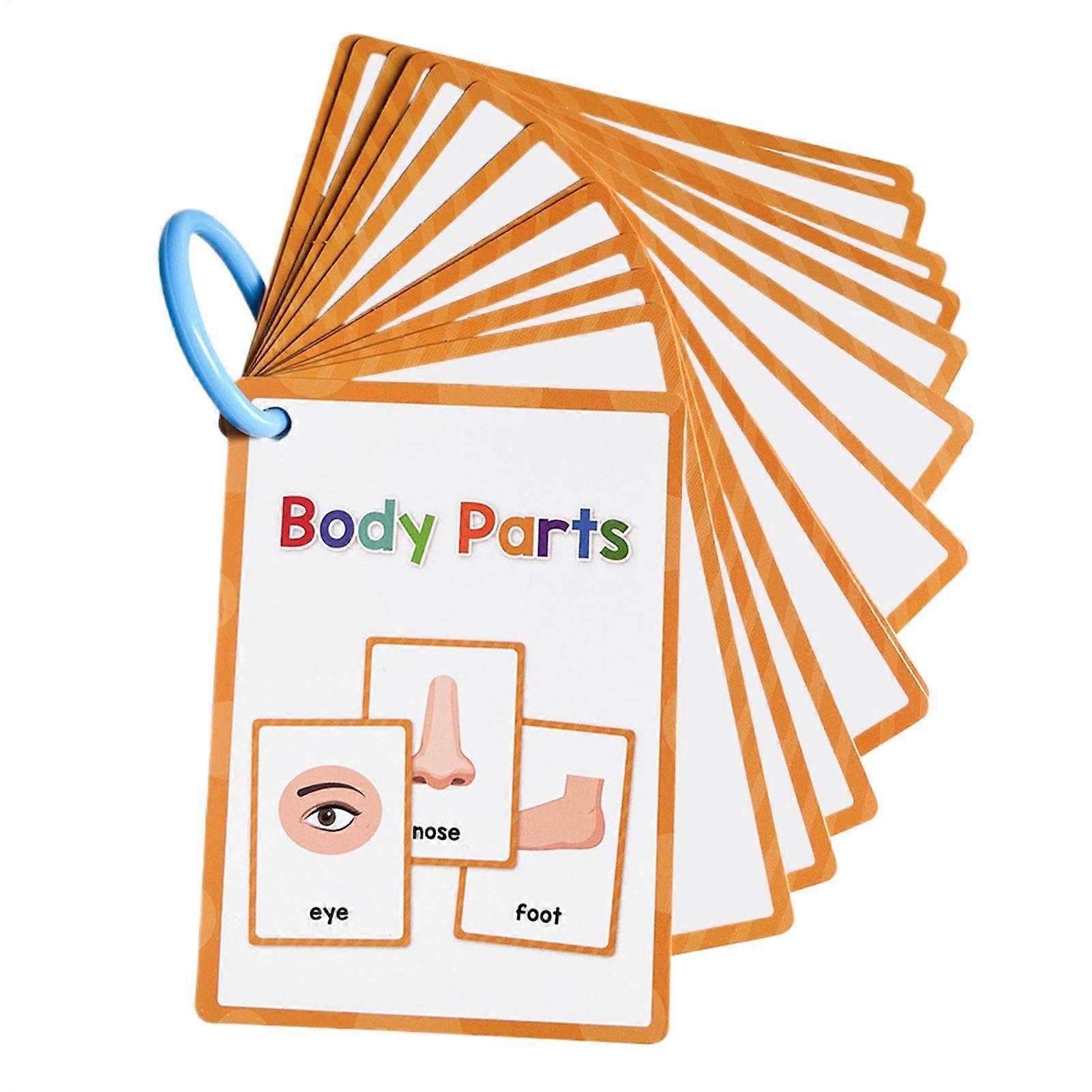Body Parts Flash Cards PocketSized English Cards, Set of 15