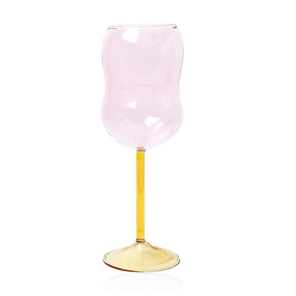 Colored Wine Glasses, Multi-Color Glass - For Wine Juice Water - Durable, Hand-Blown-Style 3