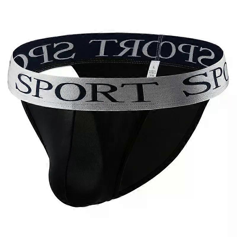 Men's Sexy High Fork Brief Gays Erotic Low Waist U Convex Pouch Underwear Ice Silk Comfort Breathable Quick Dry Cool Feel Tangas