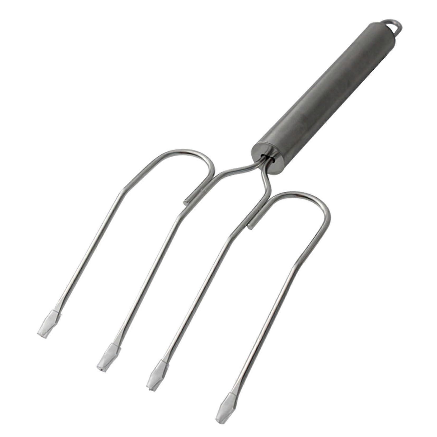 Turkey Fork Beer Can Chicken Holder with Grate Small Roasting Tray Stainless Steel Chicken Pan and Grill Skewer Set