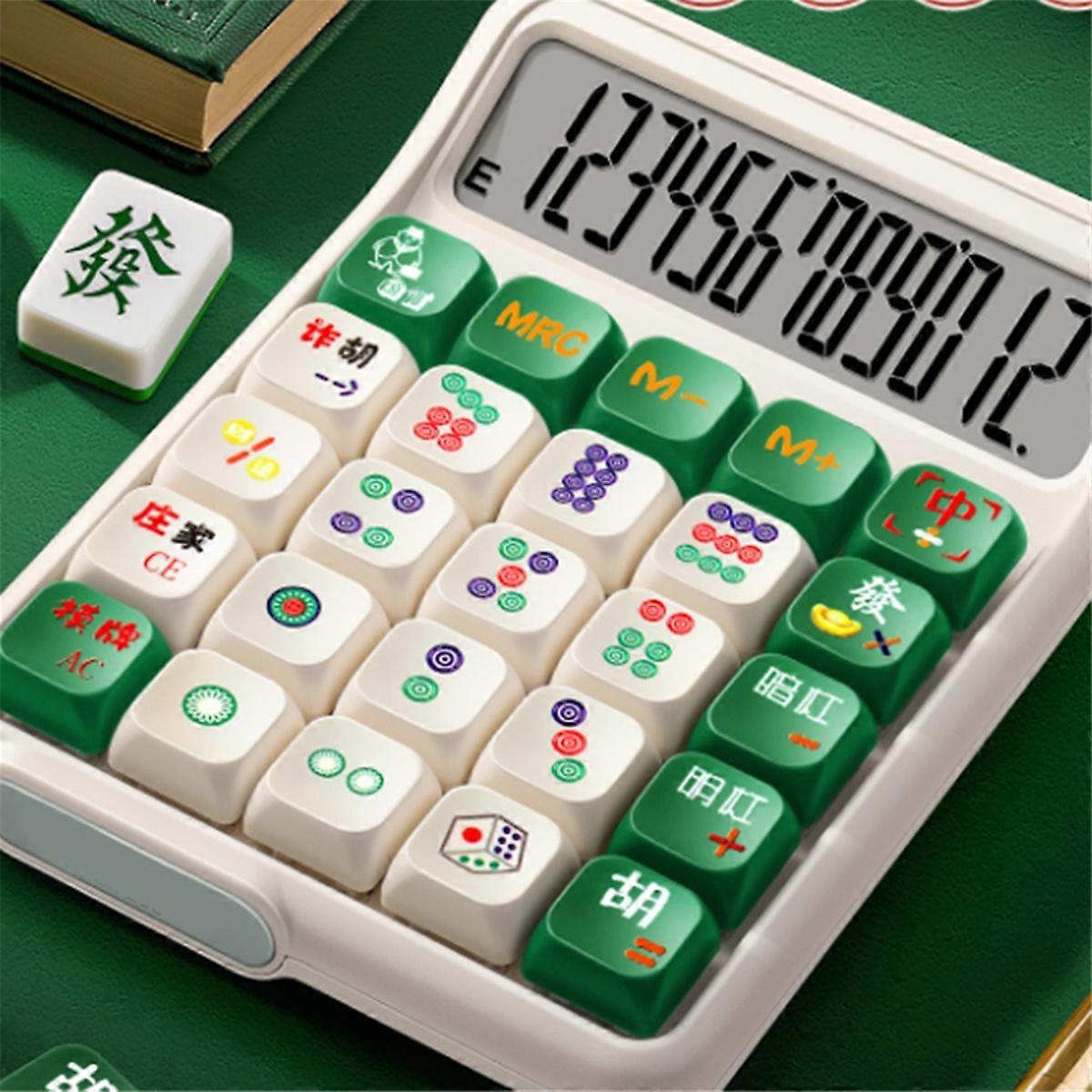 Multifunctional Calculator Mechanical Buttons 12 Digits Electronic Calculator Office School Financia