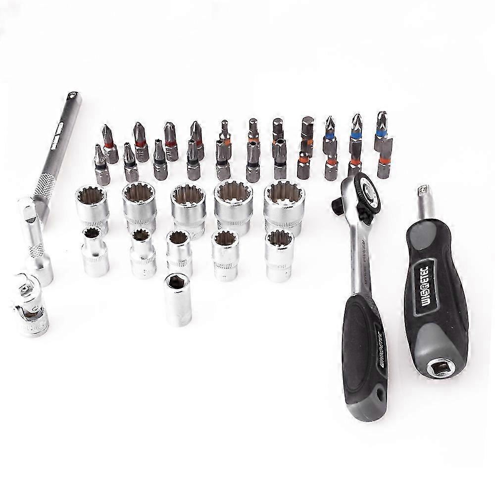 38pcs Mini Ratchet Wrench Set 1/4