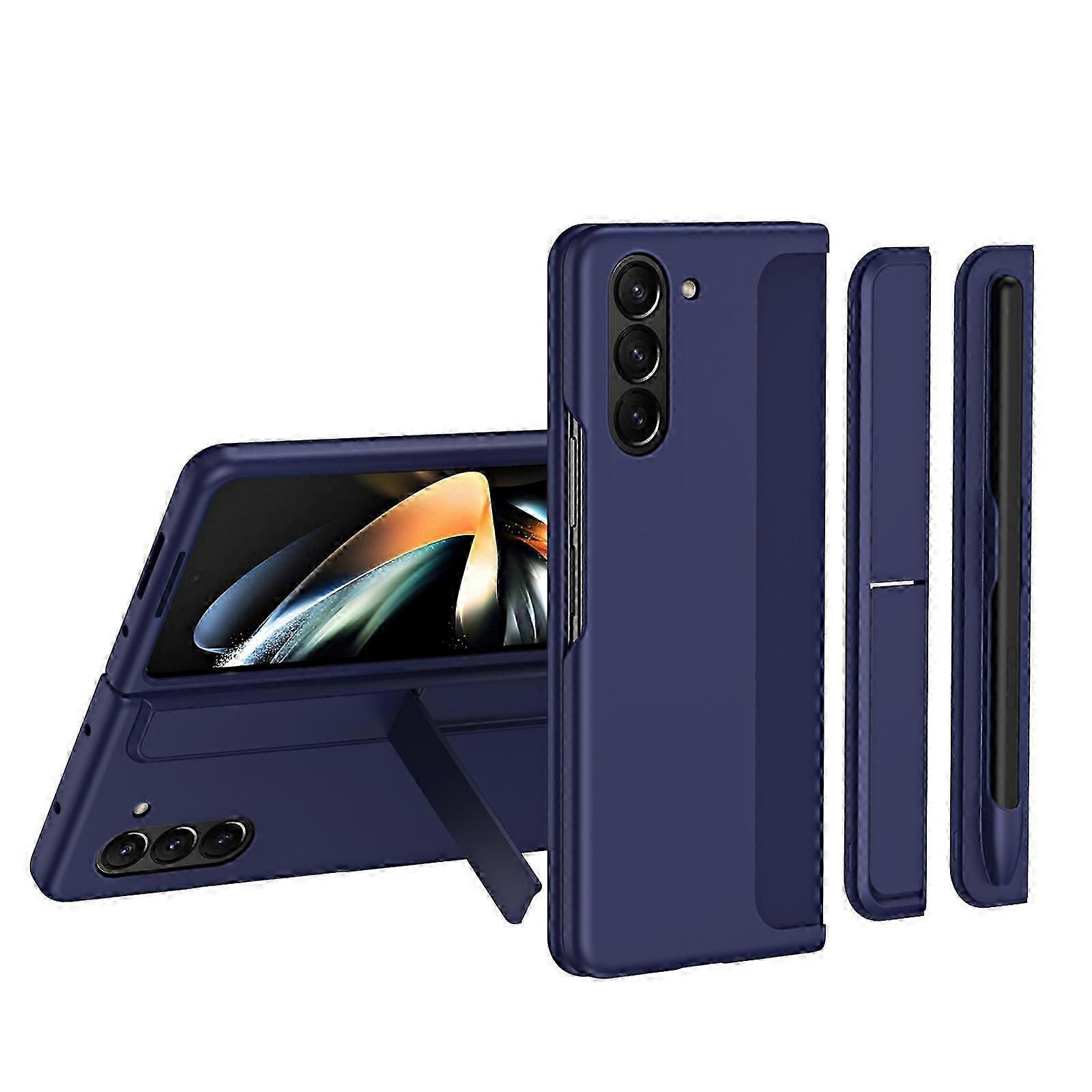 Case for Samsung Galaxy Z Fold 5 with S Pen, Z Fold 5 Case with Detachable S Pen Holder and Kickstand, Build-in Screen Protector