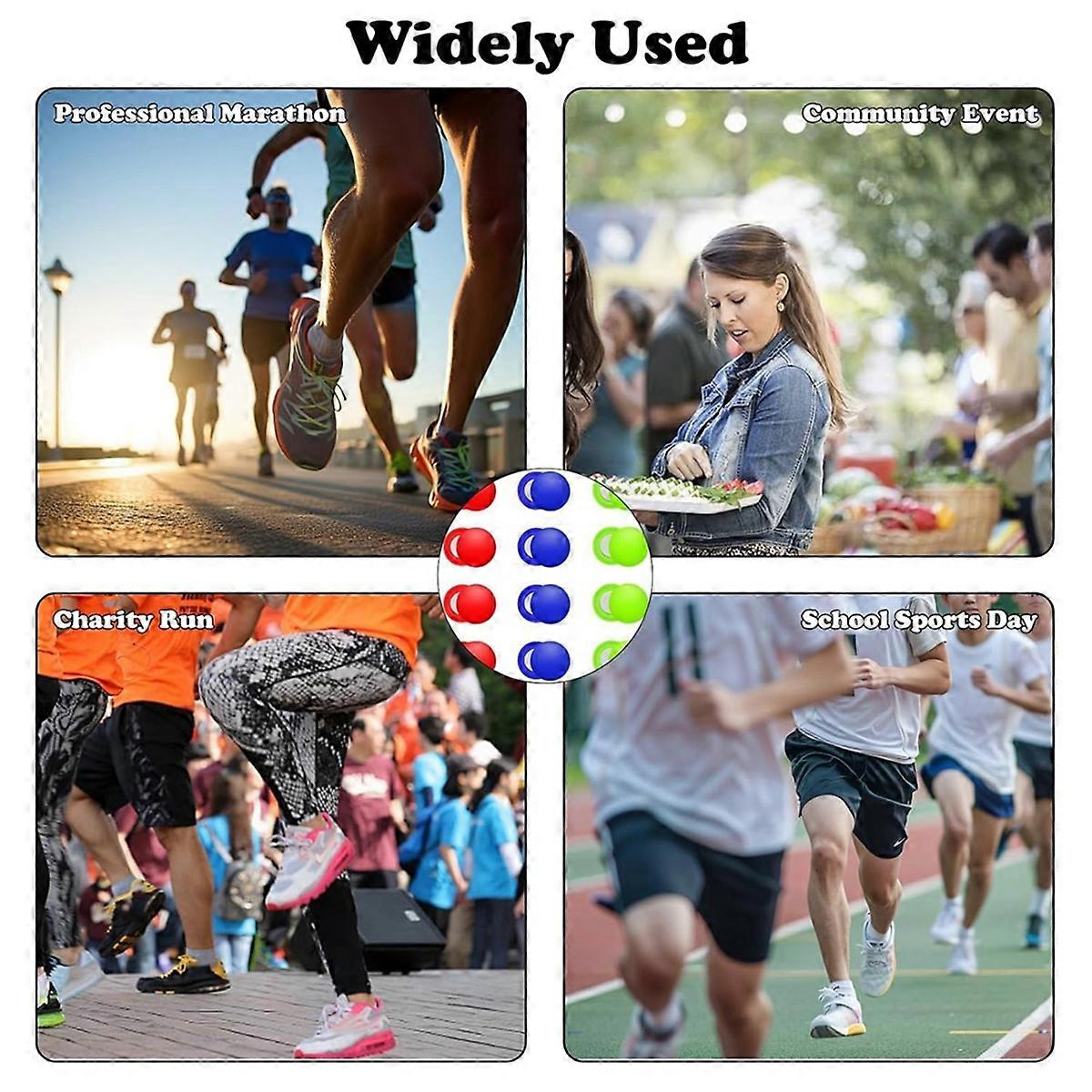 12Pcs Marathon Running Bib Clips Magnets Number Buckle Number Holder Race Bib Securing Running Gear