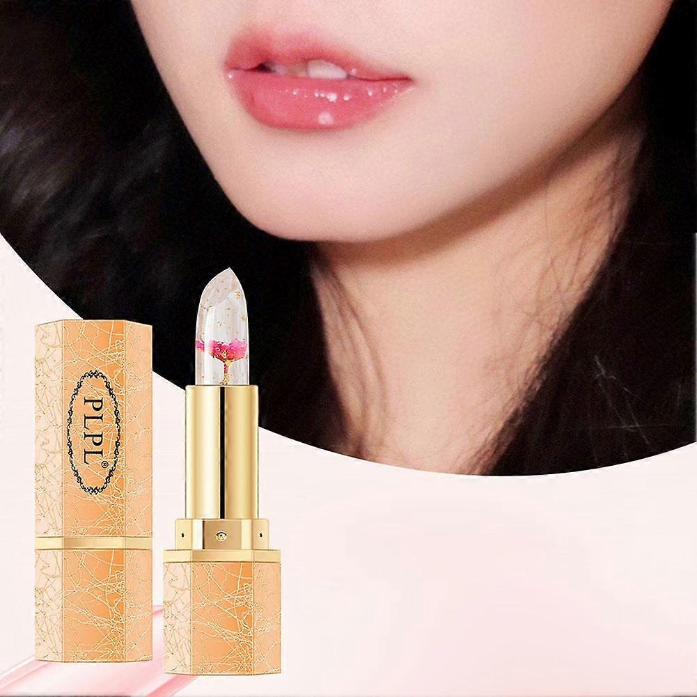 P004-2#02 Rose Tears (B) $PLPL Petal Jelly Color Changing Lipstick Moisturizing Non-stick Non-fading Jelly Anti-cracking Petal Lip Balm