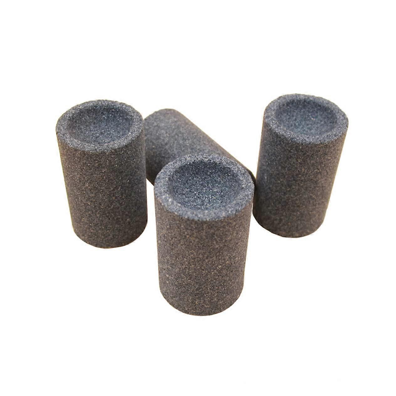 4-Piece Sandstone Round Sharpening Stones for Home Use, Steel Tip Sharpening Accessories, Black Color