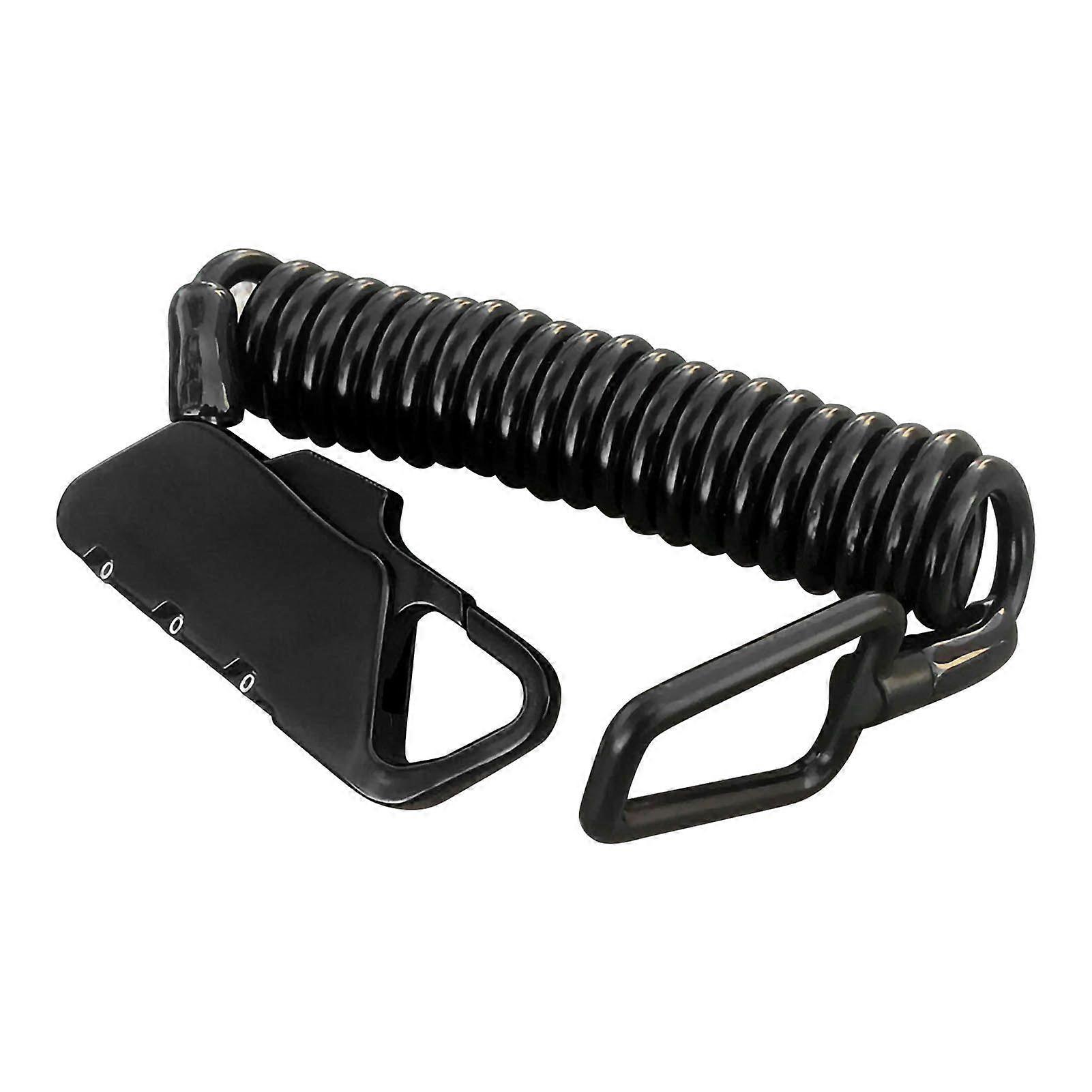 K2N κράνος καλώδιο κλειδαριά αποσκευών ποδήλατο κωδικό πρόσβασης αντικλεπτική κλειδαριά τηλεσκοπική κλειδαριά καλώδιο μεταβλητό κωδικό πρόσβασης μαύρο YMQX)