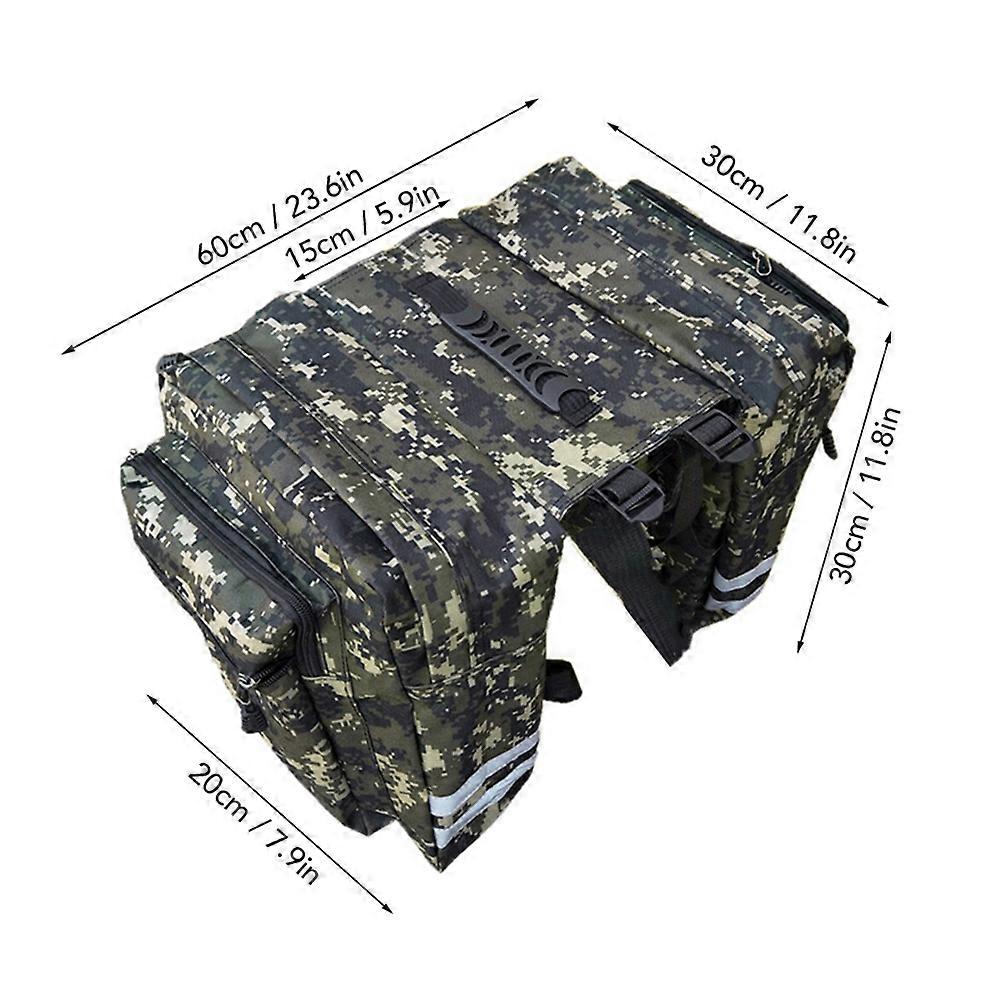 حقيبة المقعد الخلفي للدراجات دورة رف الدراجة حقيبة مزدوجة المقلاة تخزين البقالة حقيبة الناقل حزمة