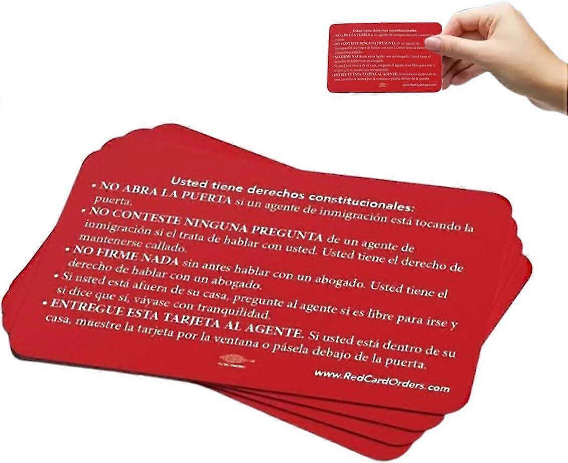 Know Your Rights Card - U.S. Citizenship Guide, Constitutional Rights Study Guide, Portable Red Card for Naturalization Test