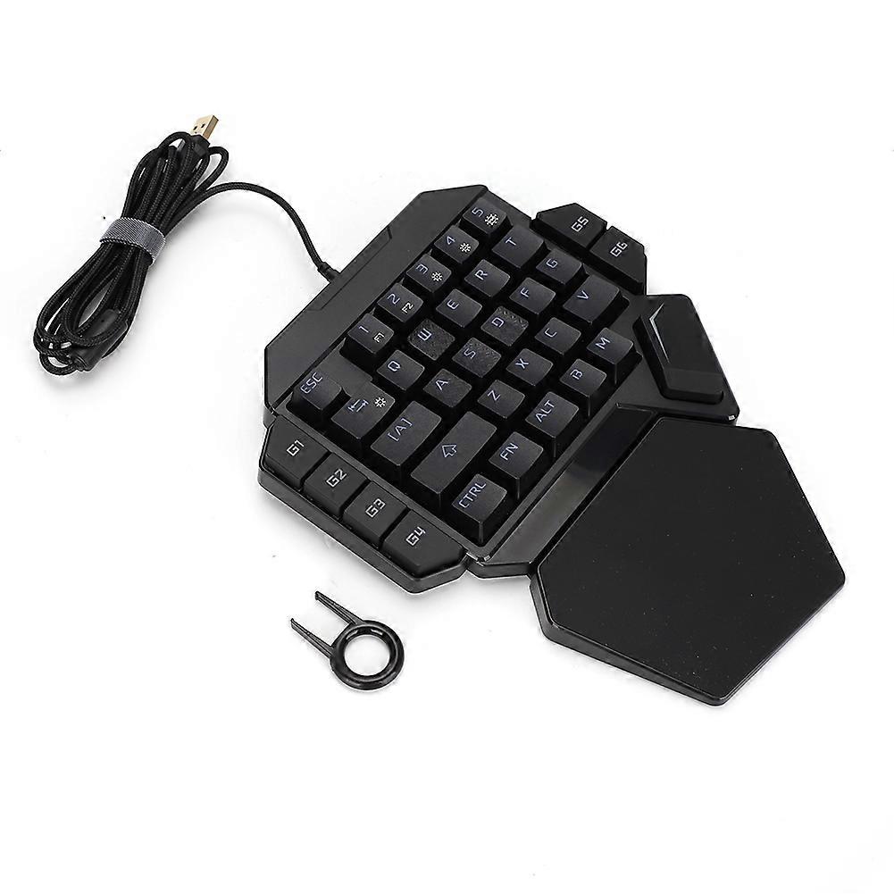 Onehanded Keyboard RGB Blacklight Mechanical Keyboard With Macro Definition Function