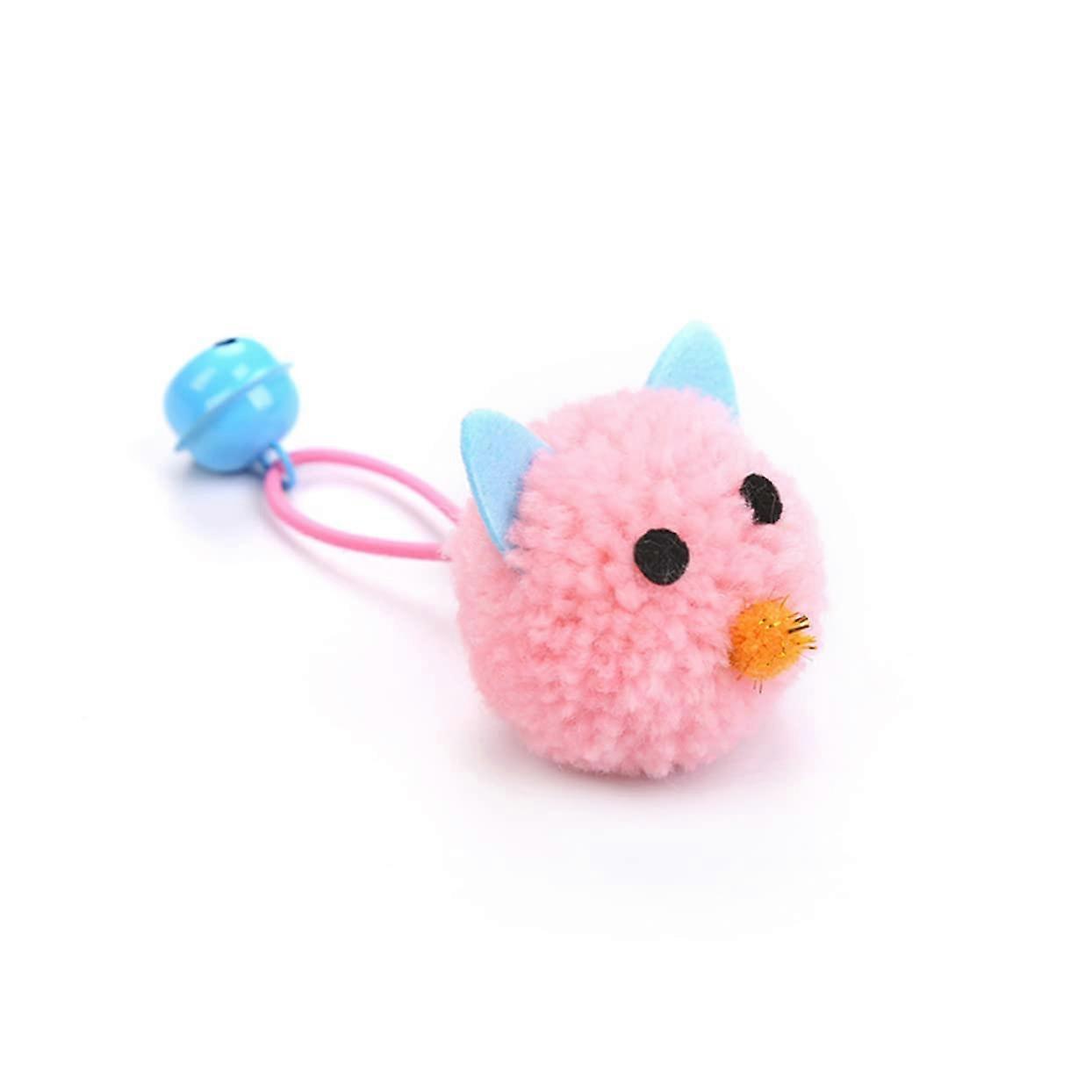 5 Pieces Funny Cat Toys Plush Cat Teaser Cat Toy Play Balls for Kittens Biting Toy Teething Chew Toy Kitten Random Color