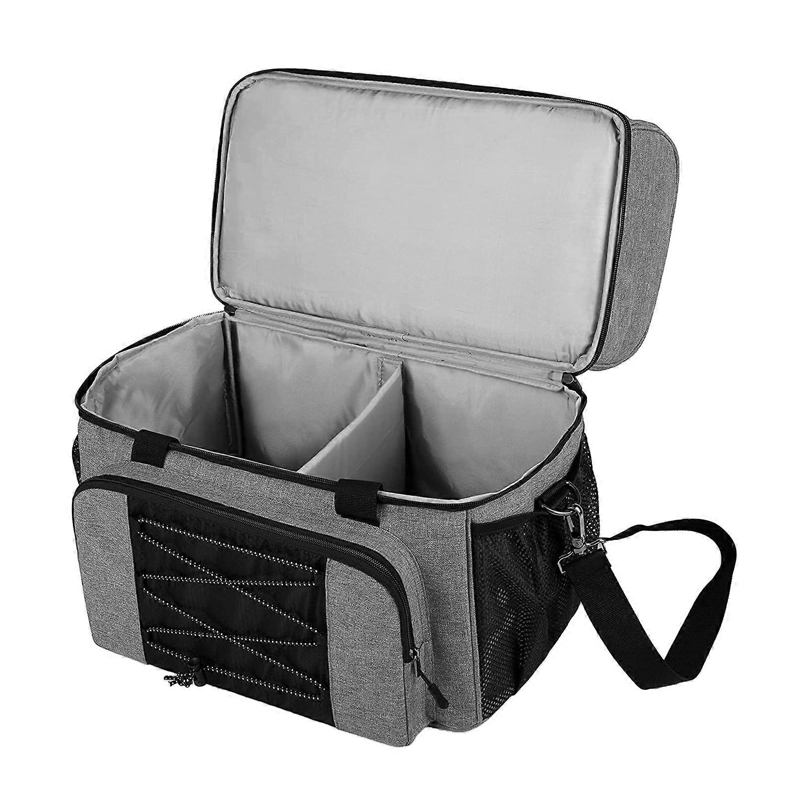 ポータブル大容量ボウリングバッグボウリングボールホルダー、パッド入りハンドバッグ付きボウリングアクセサリースポーツバッグ、耐えるグレー