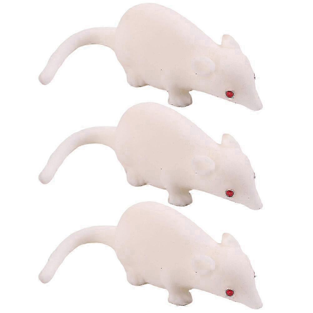 3pcs Kids Stress Relief Squeeze Toys Simulation Rat Stretchy Relaxing Toys
