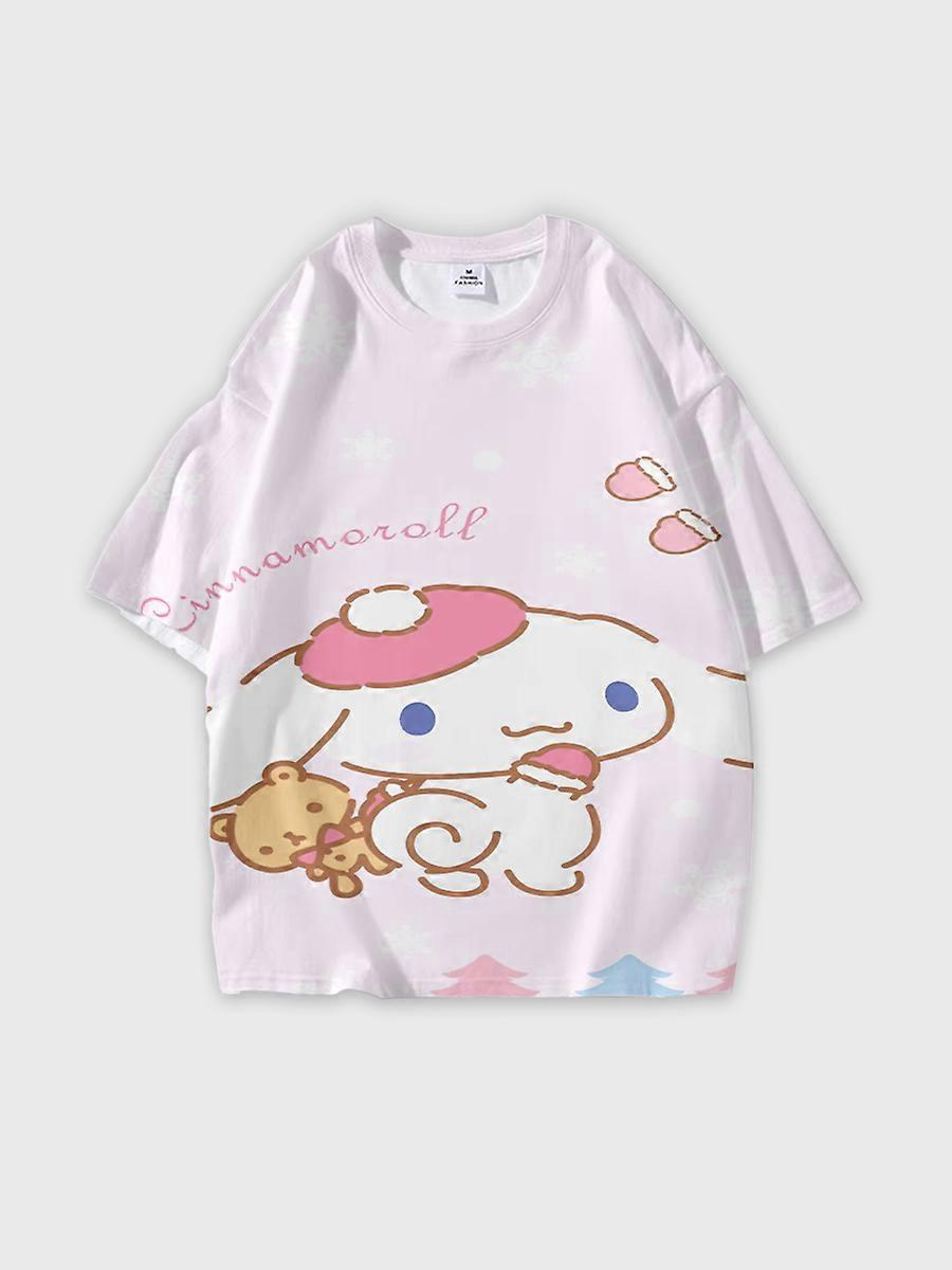 T-shirt round neck Pattern loose short sleeve JW1005