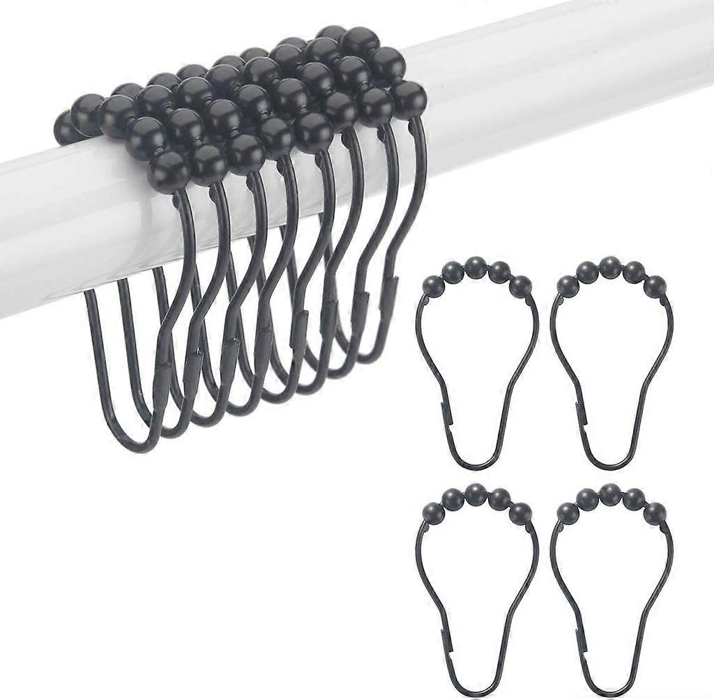 Bronze Rust-Proof Metal Shower Curtain Rings: For Bathroom Rods, Hooks