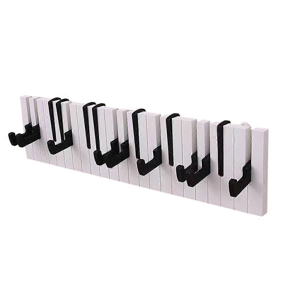 White Piano Shape WallMounted Hook for Storage Synthetic Material Heavy Duty Adjustable Hook 1pc