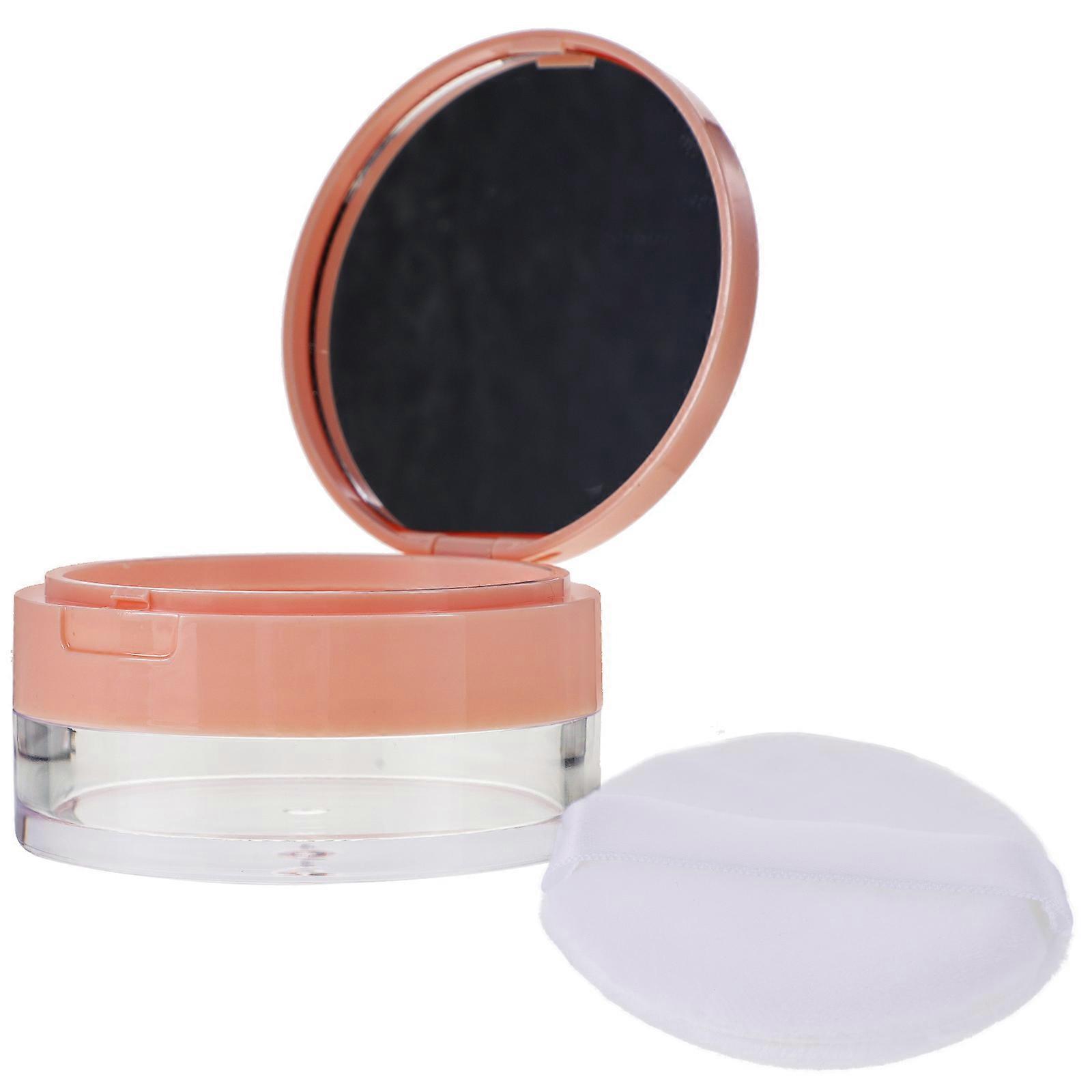 Empty Powder Box for Women Double Layer with Mirror 6.50X6.50X4.00CM 1Pcs