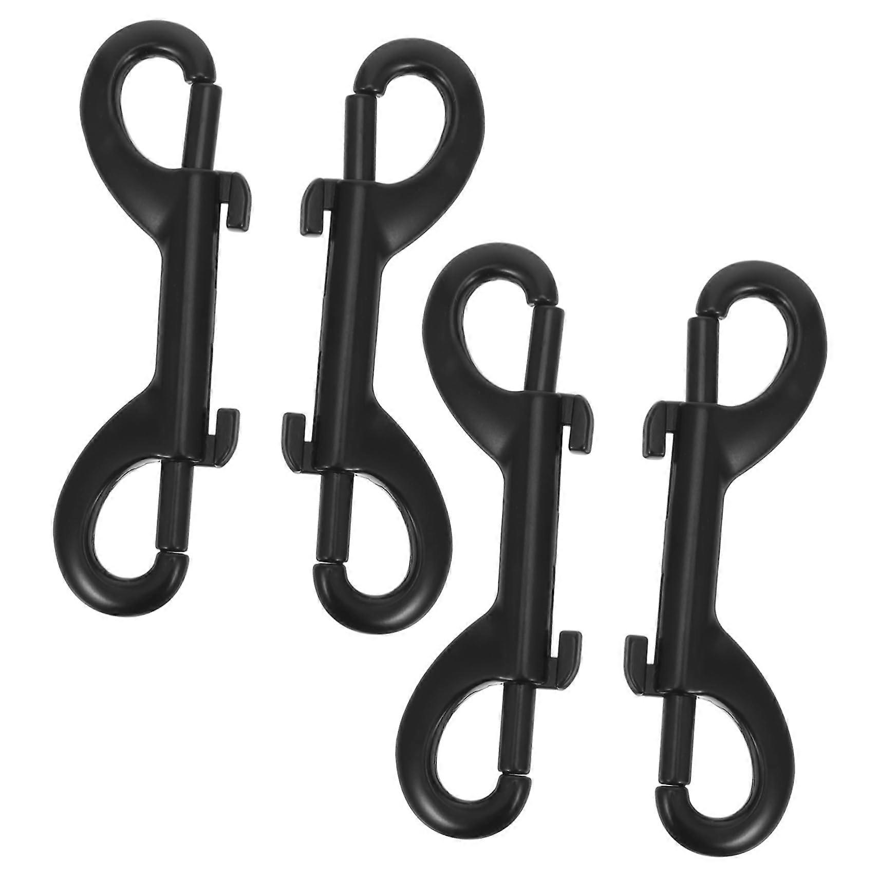 Trigger Clips 4-Piece Set, Chain Hook, Double-Ended Bolt Snap Hook, Metal Dog Lead Clip