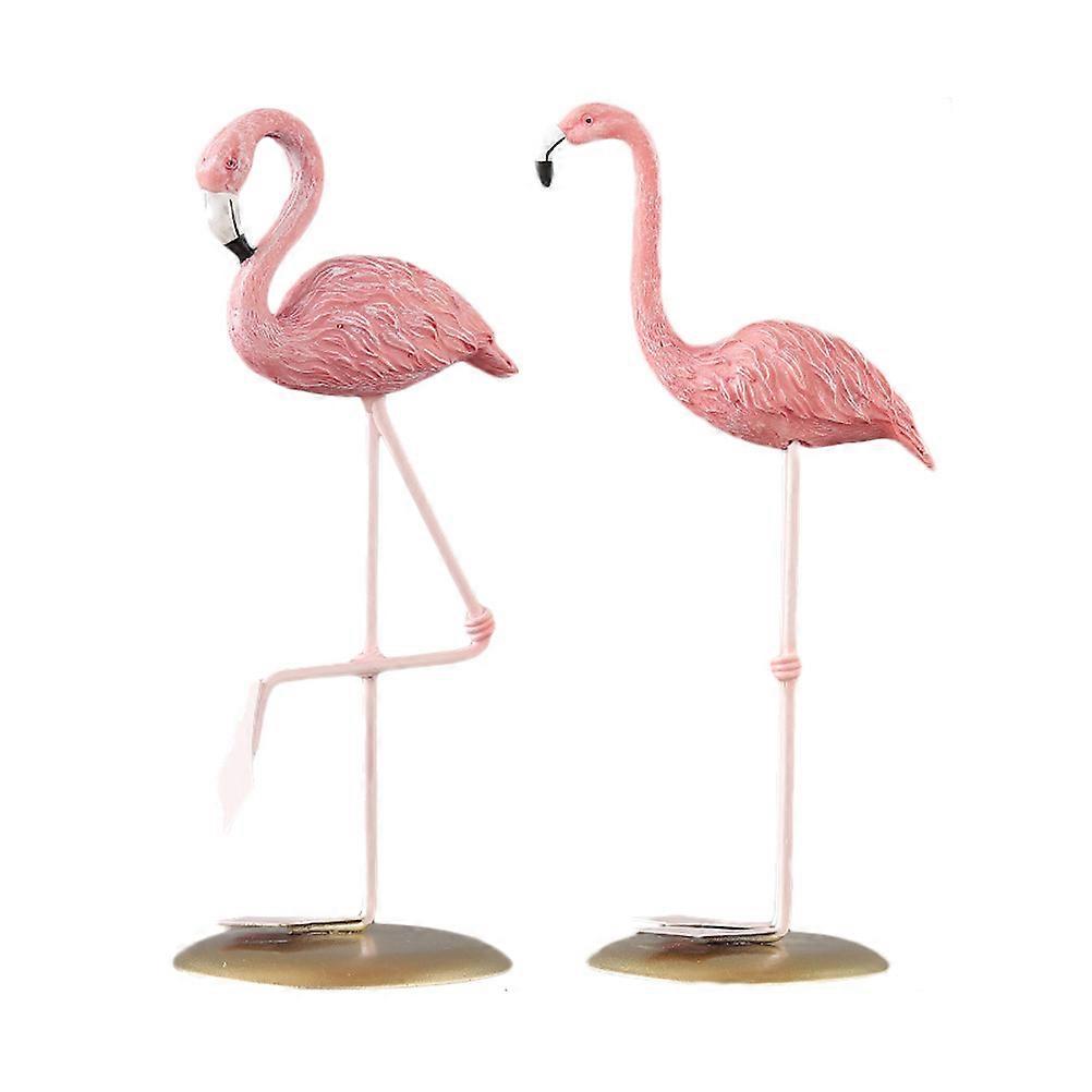Flamingo Σχήμα Ρητίνη Γλυπτική Γραφείο Διακόσμηση Ημέρα του Αγίου Βαλεντίνου δώρο Γυναίκες Εραστές Οικογένειες Φίλοι 2Pcs