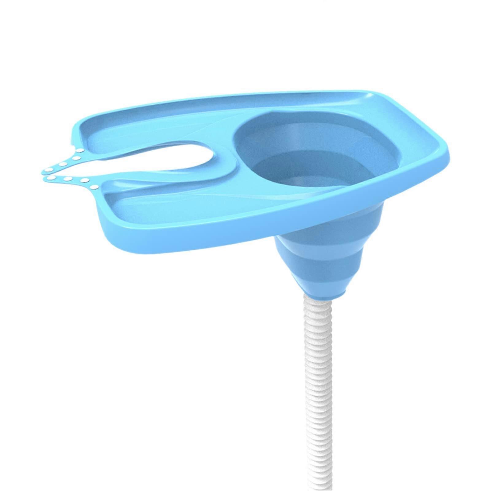 Foldable Bowls with Hose, Earplugs, Mobile, No Spills, Wash Hair in Bed for Elderly, Disabled, Pregnant, Injured, Blue