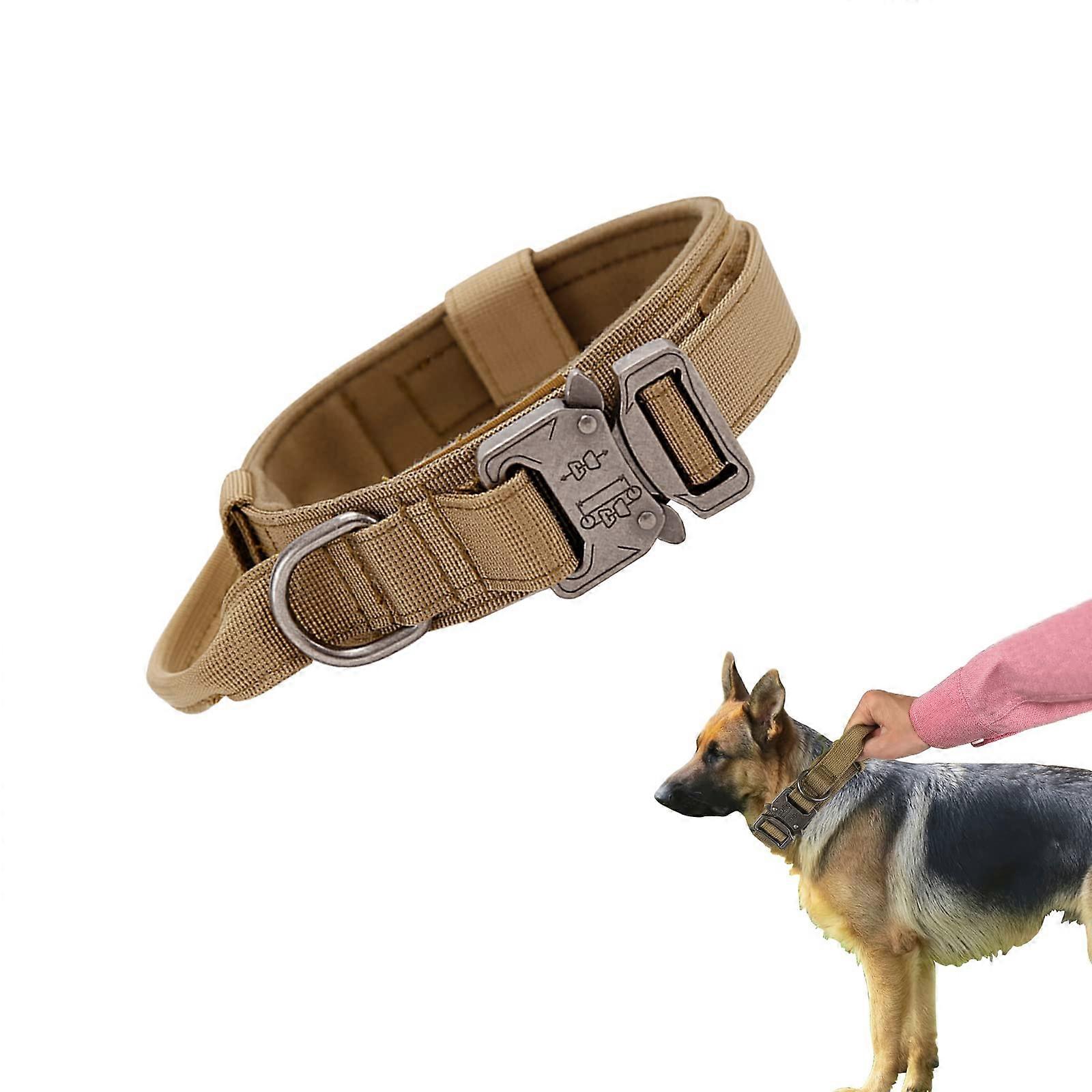 Dog Collar for Large Dogs, Collar Dog with Adjustable Handle is Suitable for Training Medium and Large Dogs (Large L)