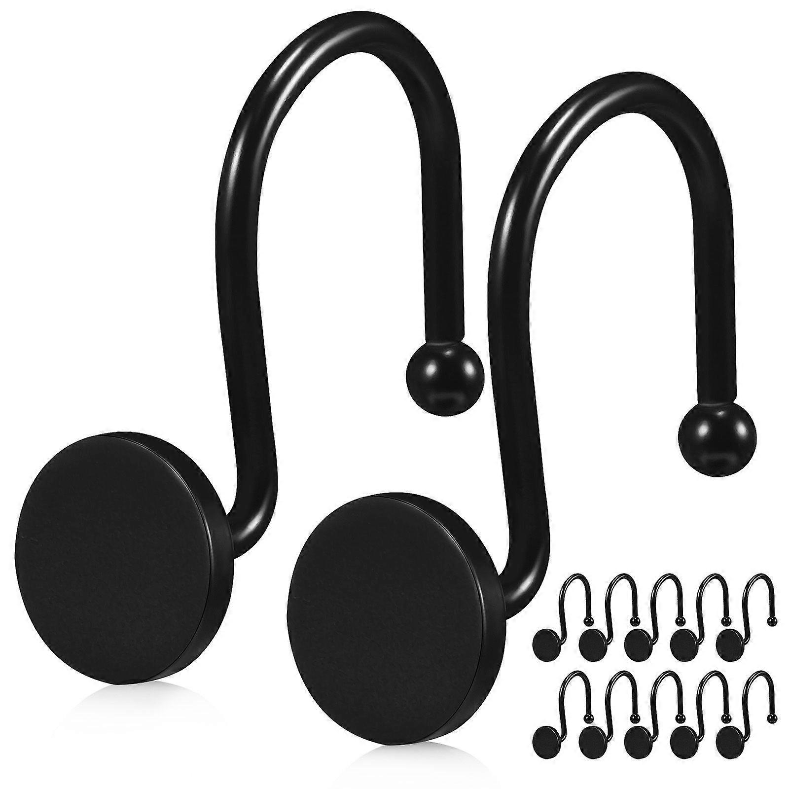 12pcs Shower Curtain Hooks Metal Shower Hooks Glide Shower Ring Hanging Hooks