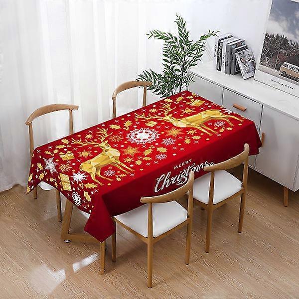 Rectangular Christmas Tablecloth Polyester 140*180cm Chris