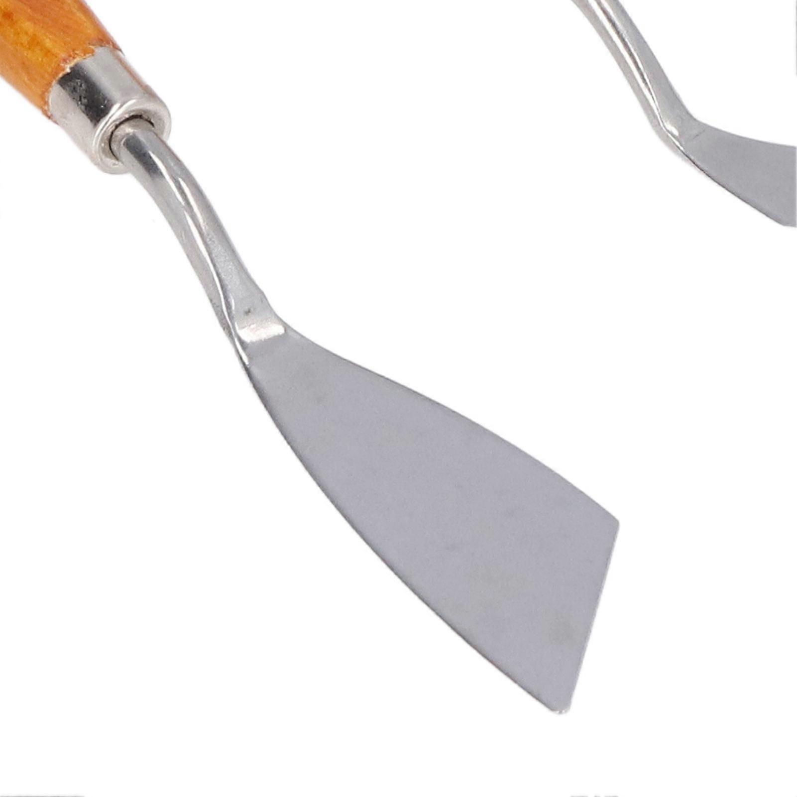 Palette Knife Hangable Stainless Steel Shaped Acrylic Oil Painting Knife Spatula Beech Handle Palette Knife