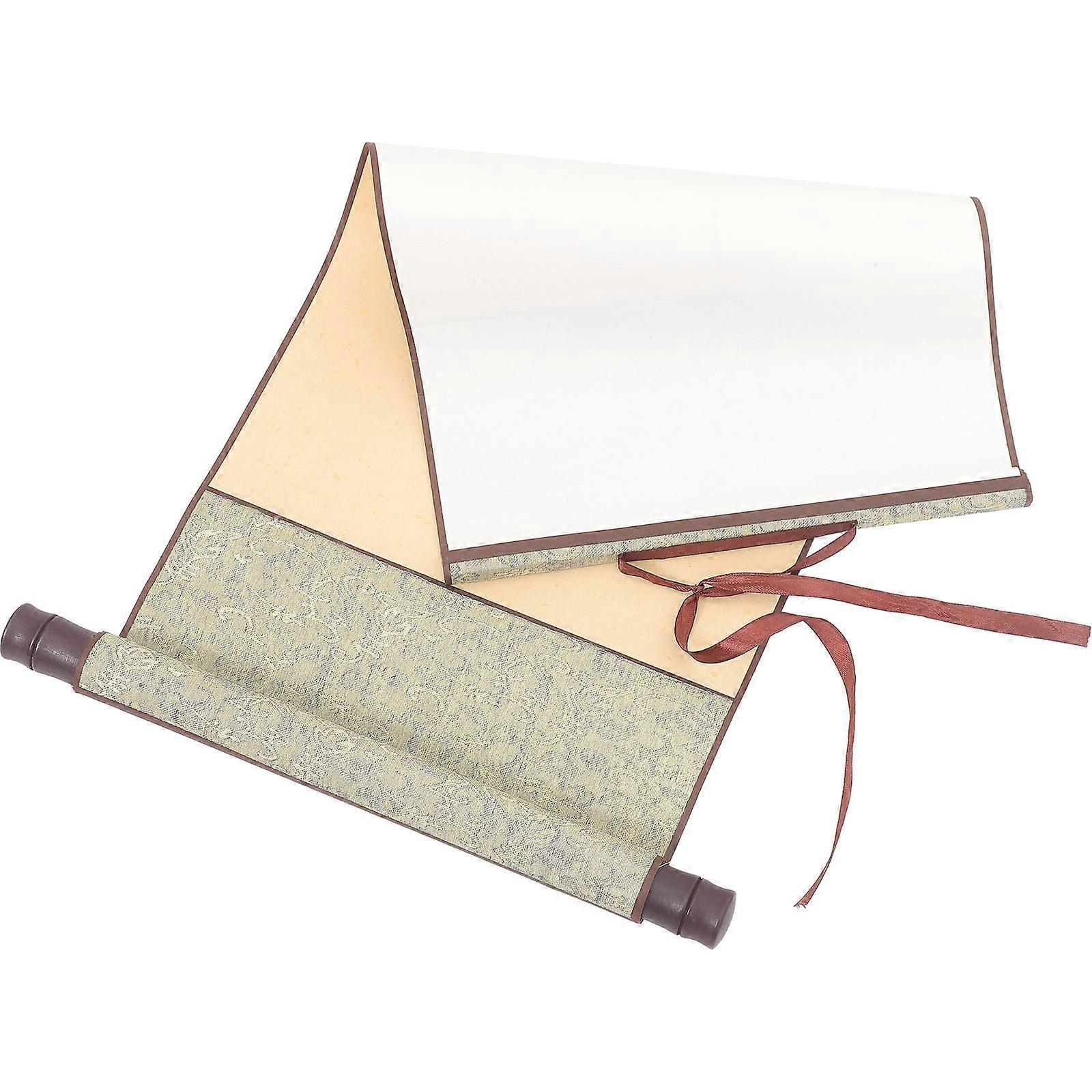 Compact Durable Xuan Paper Scroll for Chinese Calligraphy Beginners and Art Lovers, Miniature Hanging Scroll Paper for Practice and Art Projects