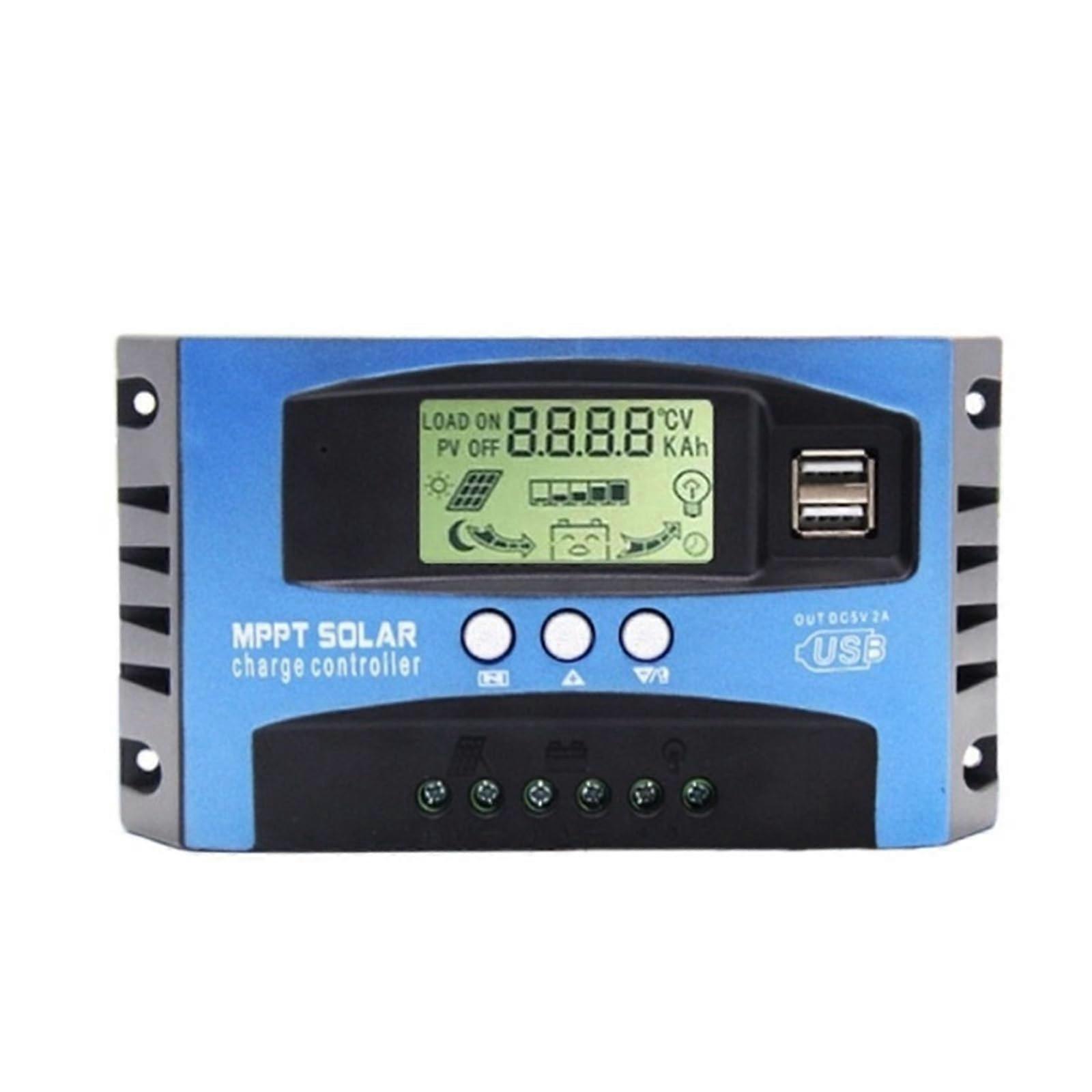 MPPT Solar Charge Controller 30A 40A 50A 60A 100A for 12V 24V Lithium Batteries with LCD Display PV Regulator