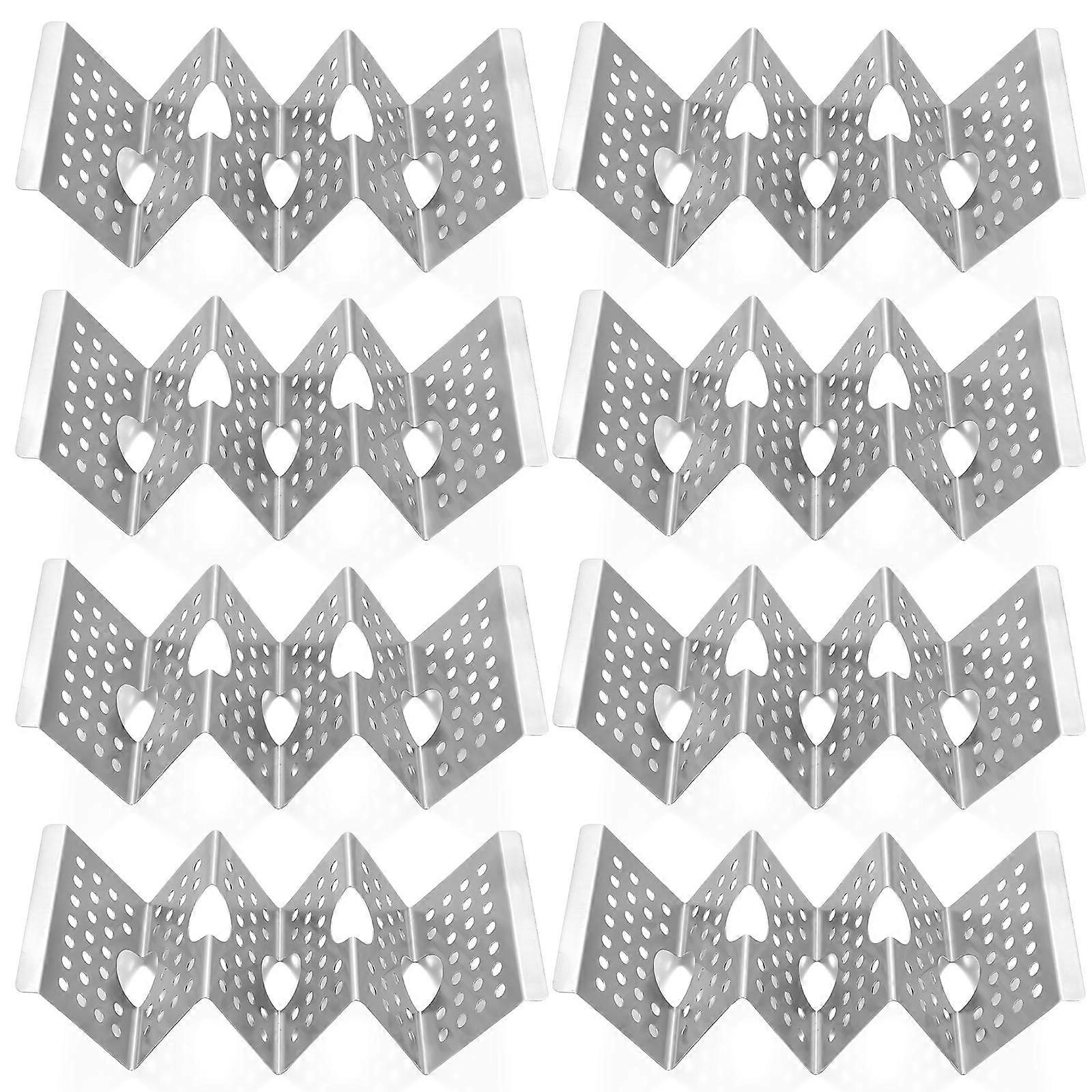 Stainless Steel Taco Holders Set of 8 with Handles – Compact Design for Tacos, Burritos, Tortillas, and Pancakes – Ideal for Home, Restaurants, and
