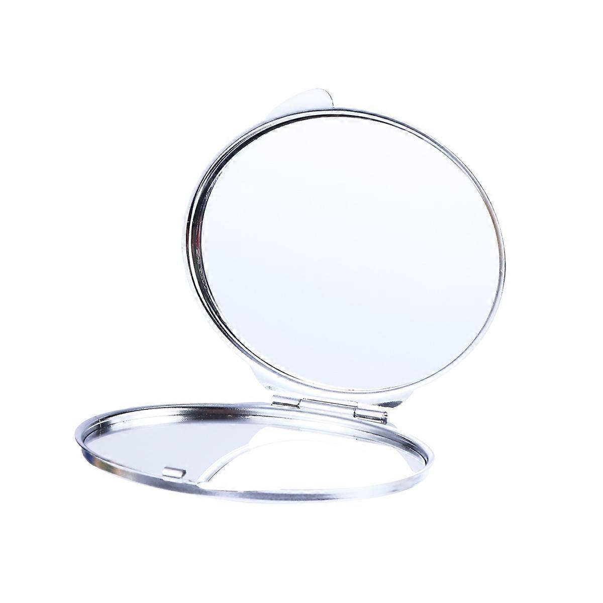 Oval Makeup Mirror Double-Sided for Makeup Use Foldable Small Mirror