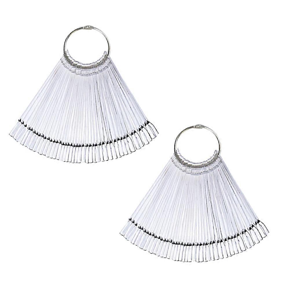 100PCS Nail Art Tips Sticks Transparent Practice Templates for Display Color Plates Nail Polish