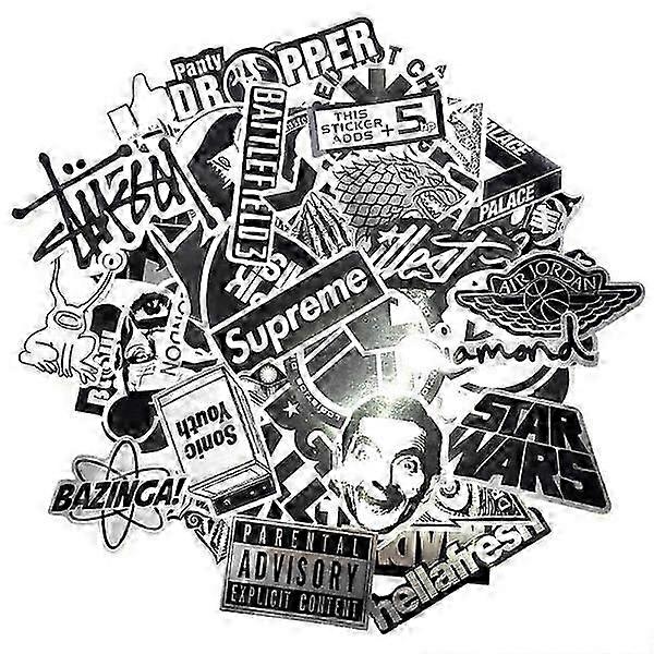 2025 50x Stickers, Metal #1 Silver