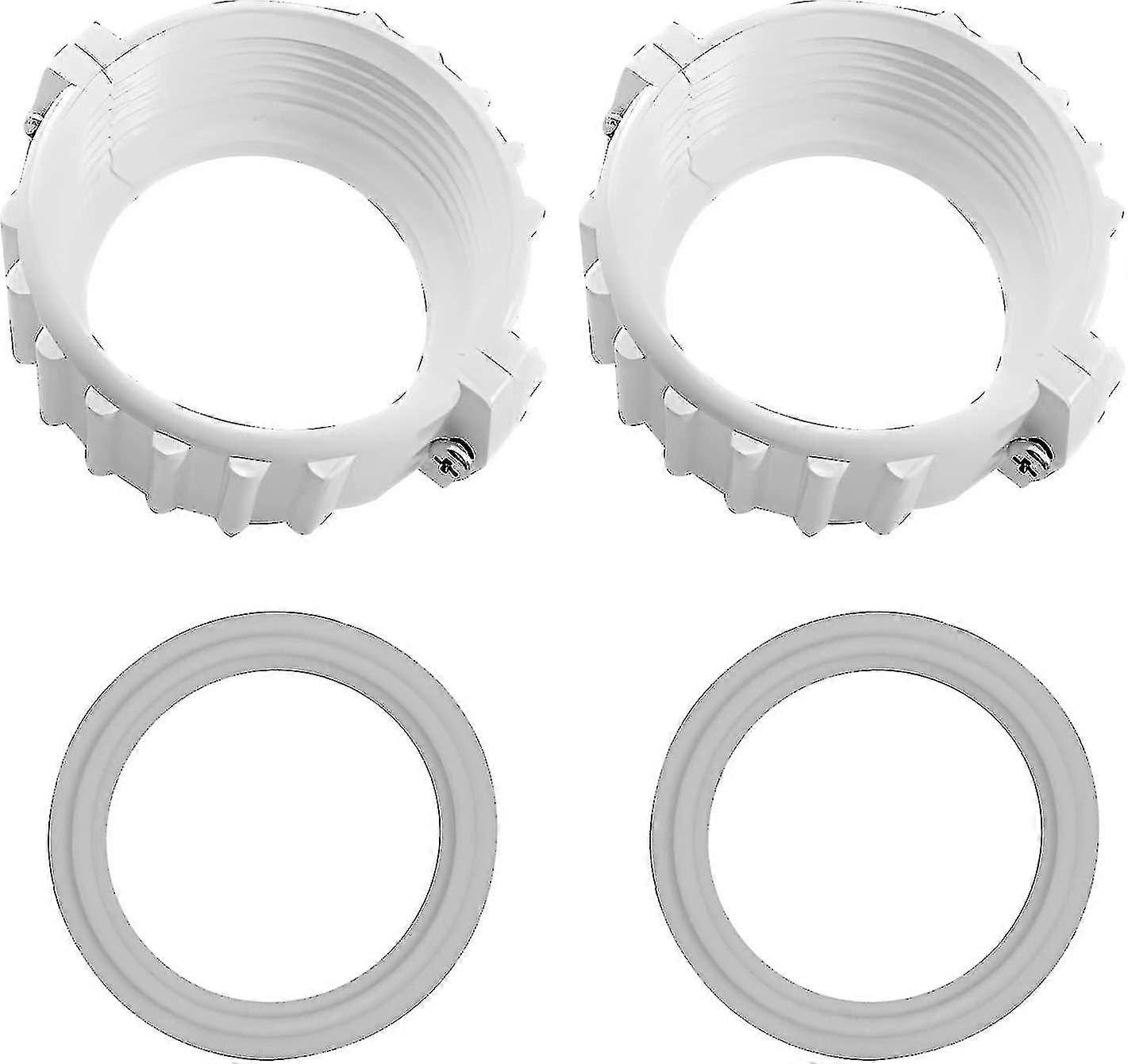 Delade mutterkopplingar för spa-bubbelpoolvärmare med packning/o-ringar (2-pack)