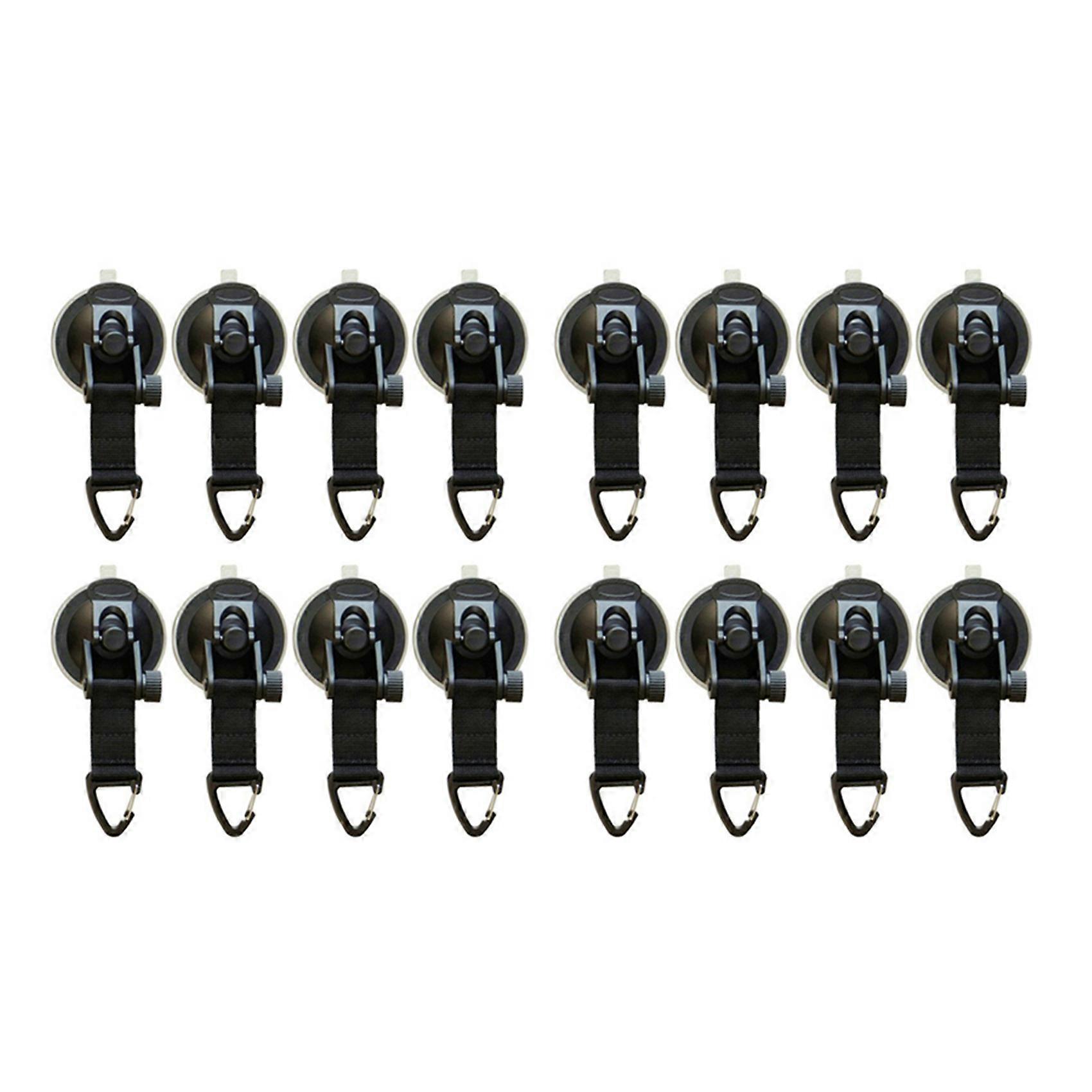 16Pcs Suction Cup Anchor Securing Hook Tie Down,Camping Tarp As Car Side Awning