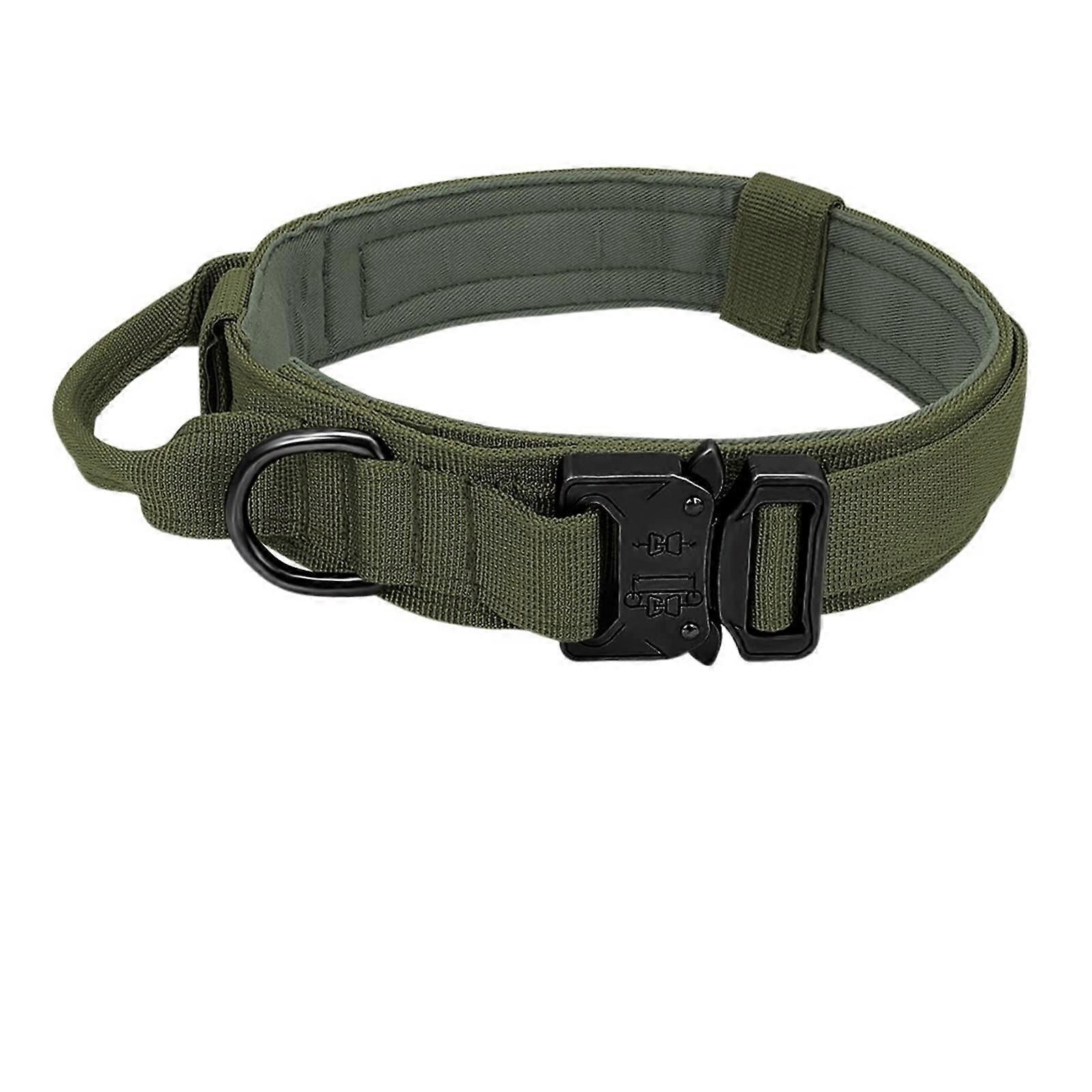 Adjustable Nylon Dog Collar, Medium to Large Walking Training, Pet Accessories (Color: Army Green, Size: XL) XL Army Green