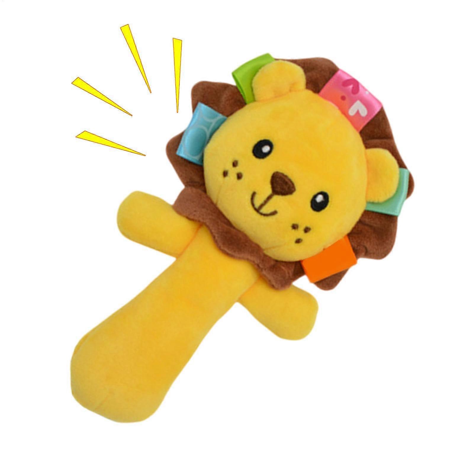 Rattle toy for children, hand rattle toy, plush hand clapper for kids, soft baby items, lion.