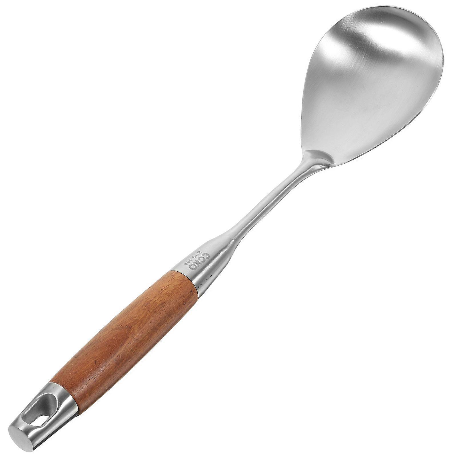 Stainless Steel Rice Spoon for Kitchen Use Safe and Reusable with Smooth Surface 7 inch