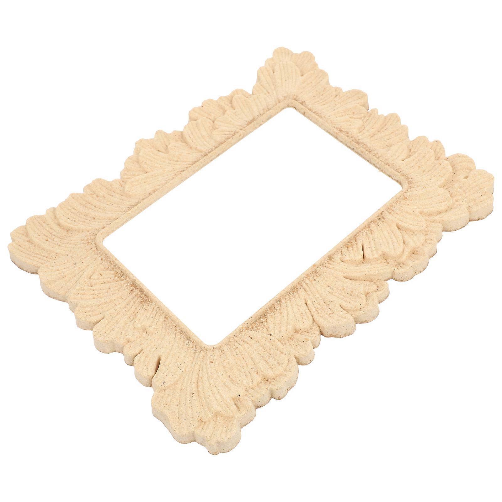 European Style Photo Frame Rectangular Wood Desktop Display For Living Room Memory Preservation Light Brown Wall and Tabletop 1Pcs