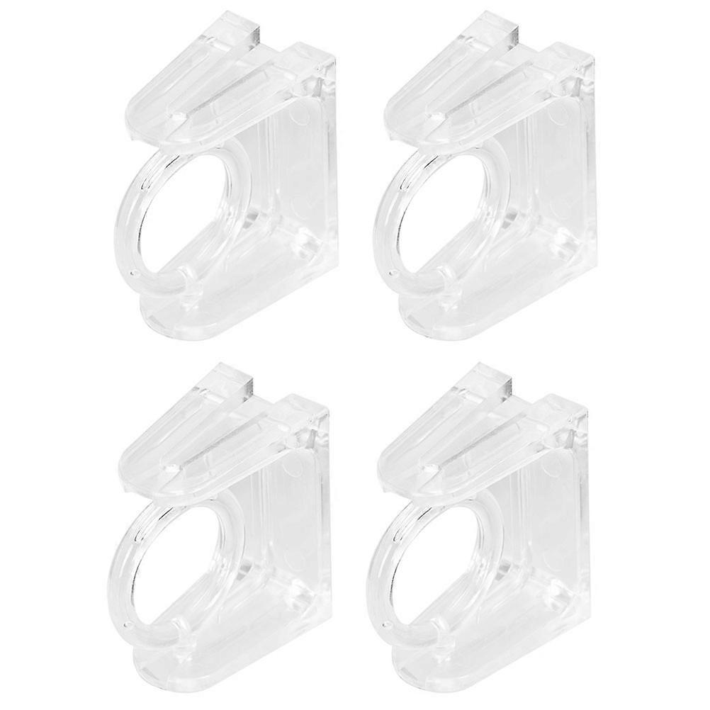 Self Adhesive Curtain Rod Brackets for Home Use No Drilling Required ABS Transparent Fits Various Scenes