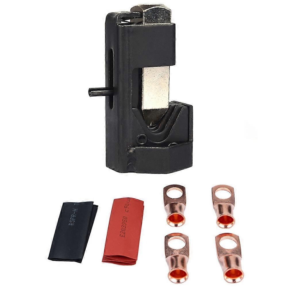 Heavy Duty Copper Terminals for Car with Heat Shrink Tubing and Crimping Tool Kit Black