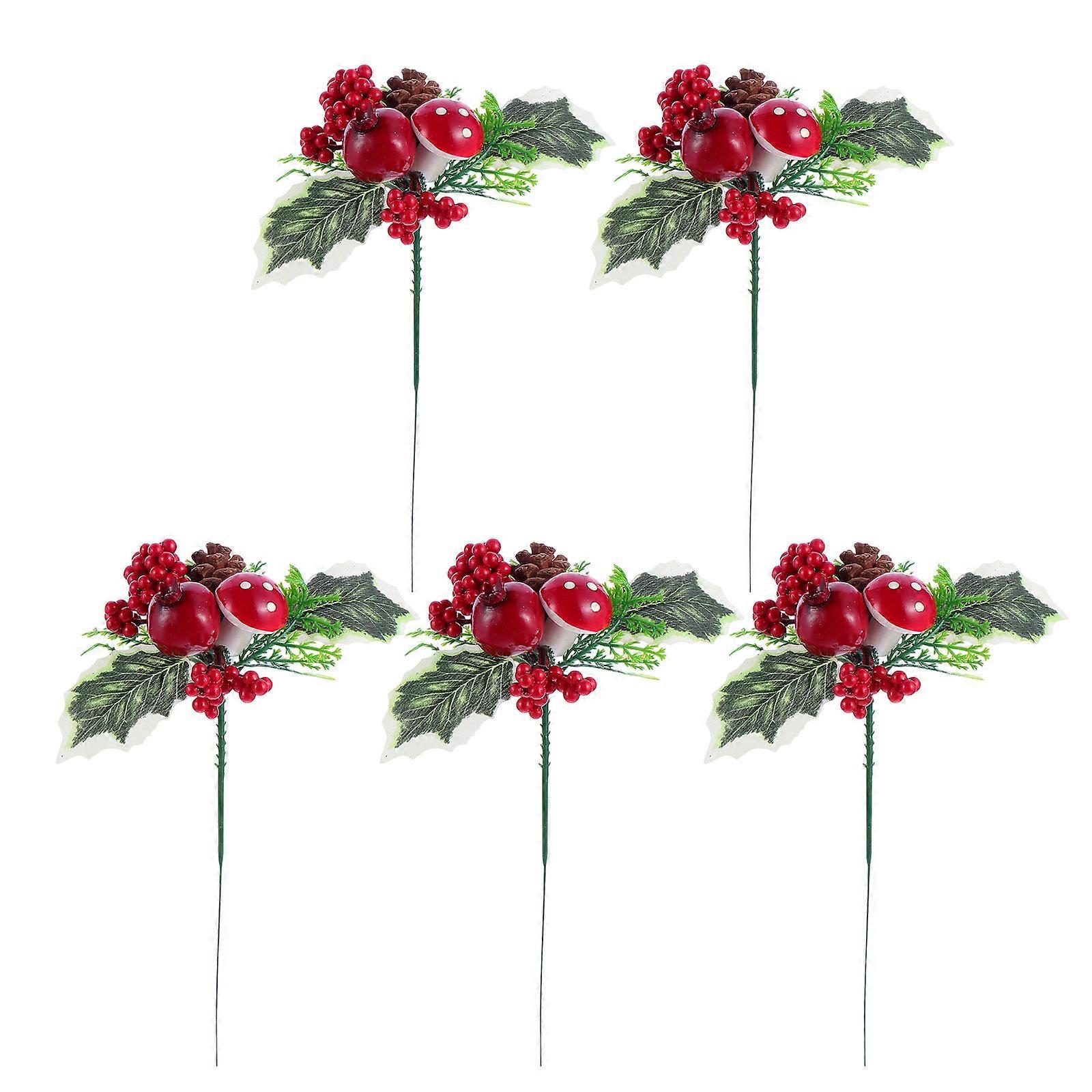 Here's a refined and engaging product description for your **Artificial Christmas Berry Branches**:
🎄 **5PCS Artificial Christmas Berry Branches