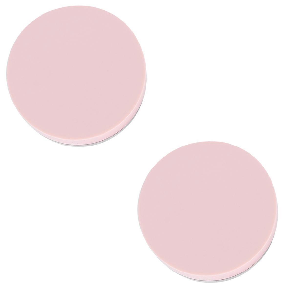 Makeup Puff Case Round Mesh Powder Case Women Makeup Enthusiasts 6.5x6.5x3cm 2Pcs