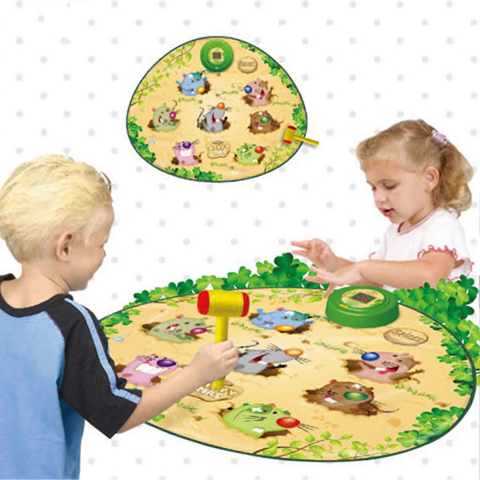 Whack Pounding Mat Interactive Constructive Smack Moles Game Playmat with Sound for Girls Boys 