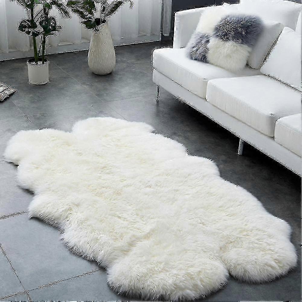 2025 180x110cm Soft Fluffy Fur Non Slip Faux Sheepskin Rug