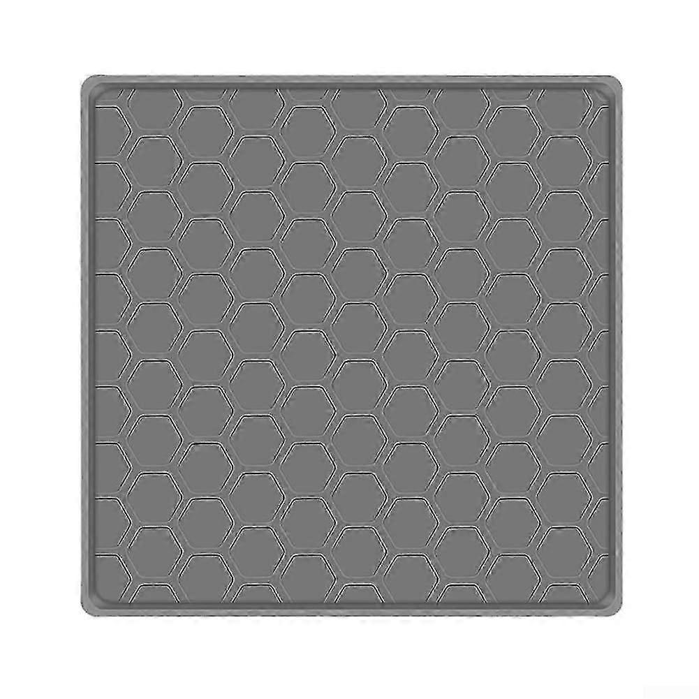 Sleek Silicone Fridge Pad  Easy-Clean Floor Protector Against Water Damage (Grey)